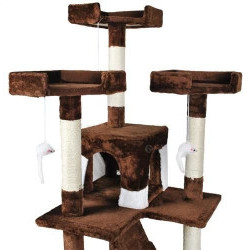 MALATEC Катерушка с драскалa за котки, 170 см., кафява