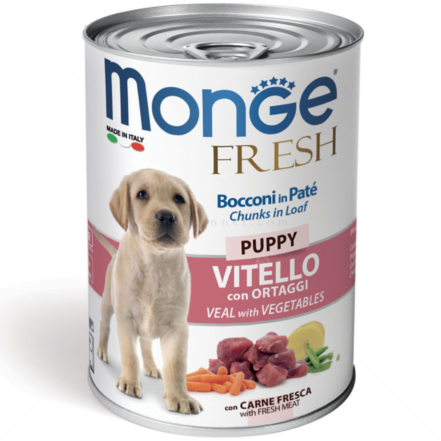 MONGE Fresh Puppy 400 гр с телешко месо и зеленчуци