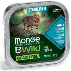 MONGE BWild Grain Free Sterilised Adult 100 гр. пастет, с риба тон и зеленчуци