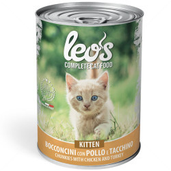 LEO'S Kitten 415 гр. с пилешко и пуешко месо