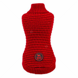 Плетен червен пуловер, FREEDOG Jersey Frapp, 20 см