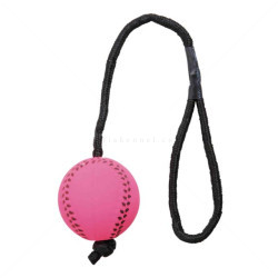 Каучукова топка с въже за дърпане, TRIXIE, розова