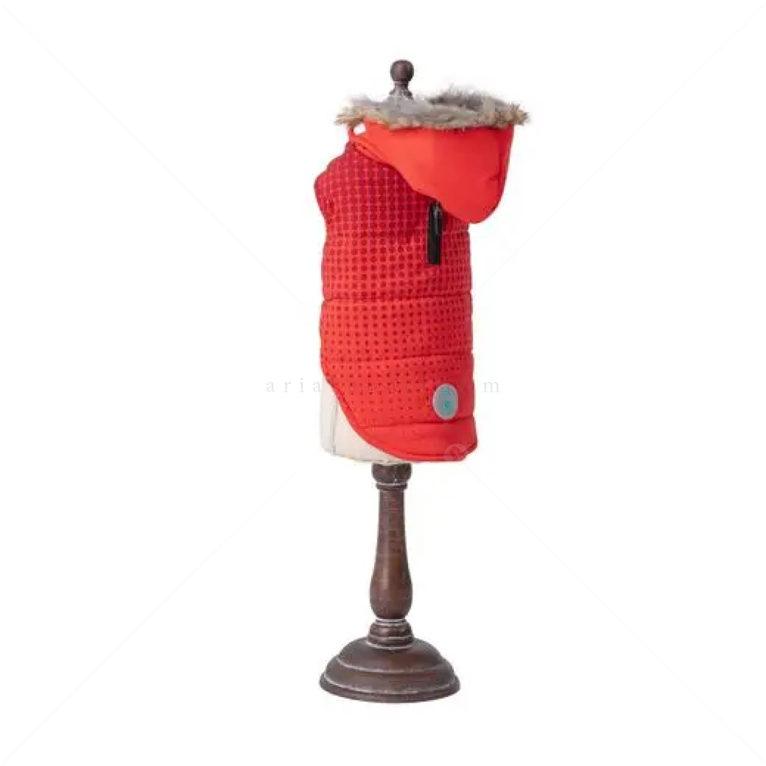 Грейка с качулка в червено, FREEDOG Abrigo Red Dot, 15 см