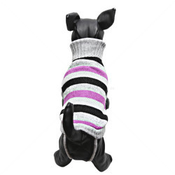 Плетен пуловер поло Модел 9, HAPPY PUPPY, L, 34-38 см