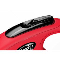 FLEXI Classic S лента – Автоматичен повод, лента, червен