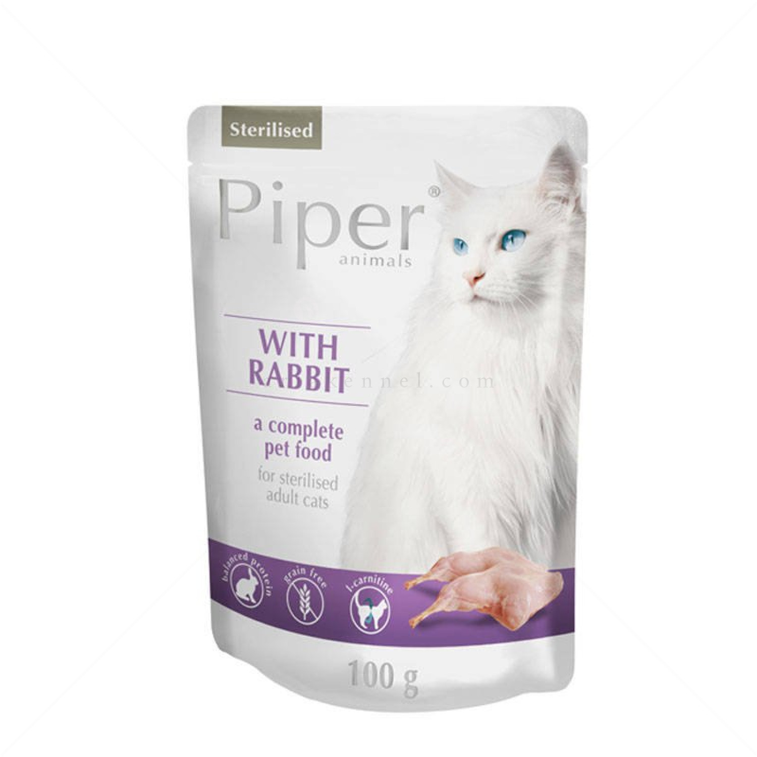 PIPER Cat Grain Free Adult 10х100 гр. Sterilised, със заешко месо