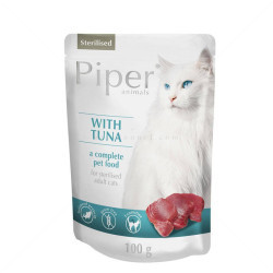 PIPER Cat Grain Free Adult 10х100 гр. Sterilised, с риба тон