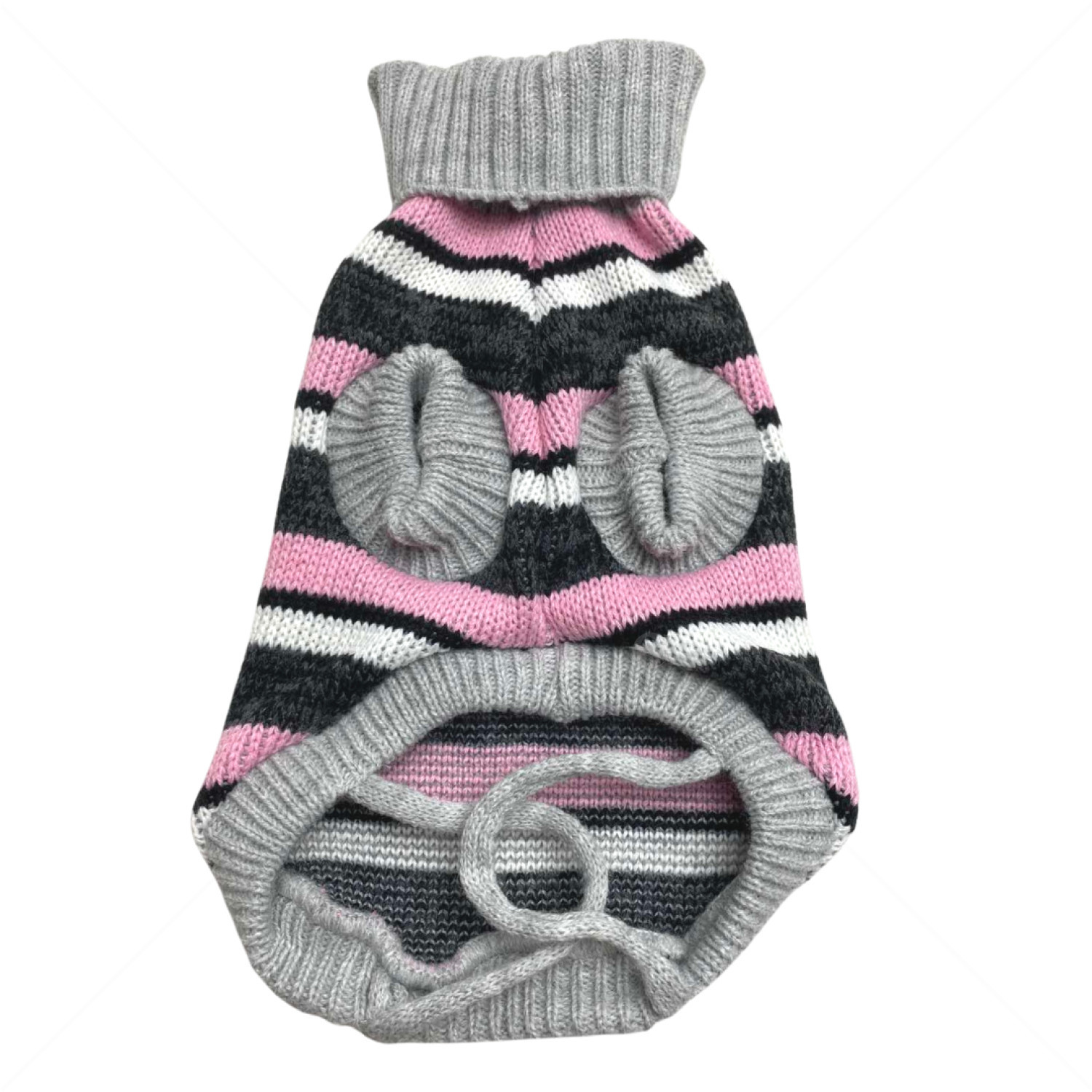 Плетен пуловер поло Модел 76, HAPPY PUPPY, XXS, 18-20 см.