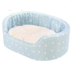 FERPLAST Dandy Mini - памучно легло с плюш, бебешко синьо