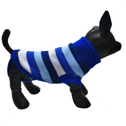 Плетен пуловер поло с дъждобран, размер M, HAPPY PUPPY, модел 1