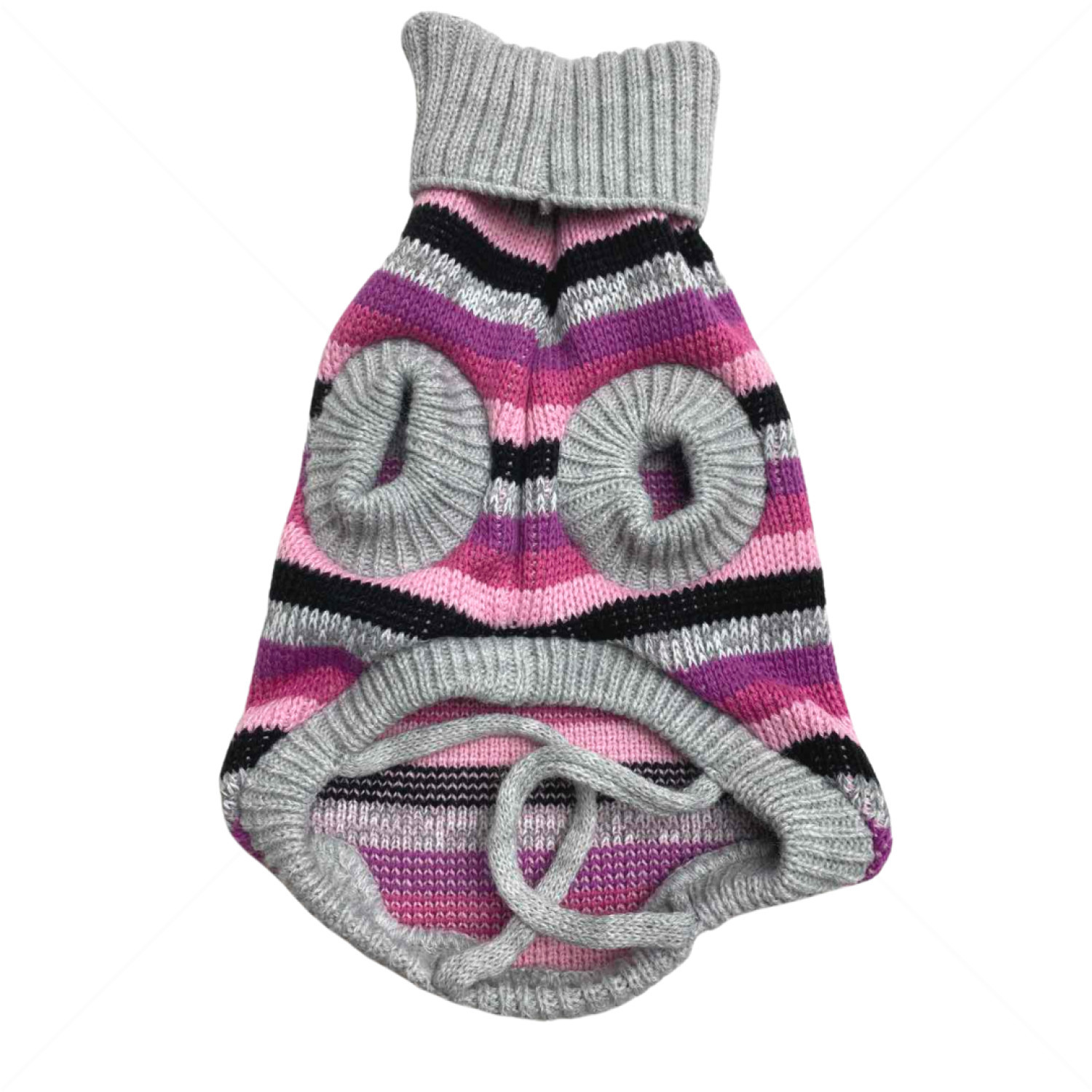Плетен пуловер поло Модел 75, HAPPY PUPPY, M, 30-32 см