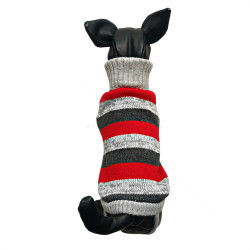 Плетен пуловер поло Модел 83, HAPPY PUPPY, XL, 40-44 см.