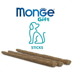 Стикове за подрастващи кученца MONGE Gift Sticks Puppy&Junior 3x15 гр./18 см. със свинско месо, мляко и нуклеотиди