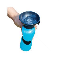 Бутилка с купа за вода AQUADOG, 0.500 л, синя