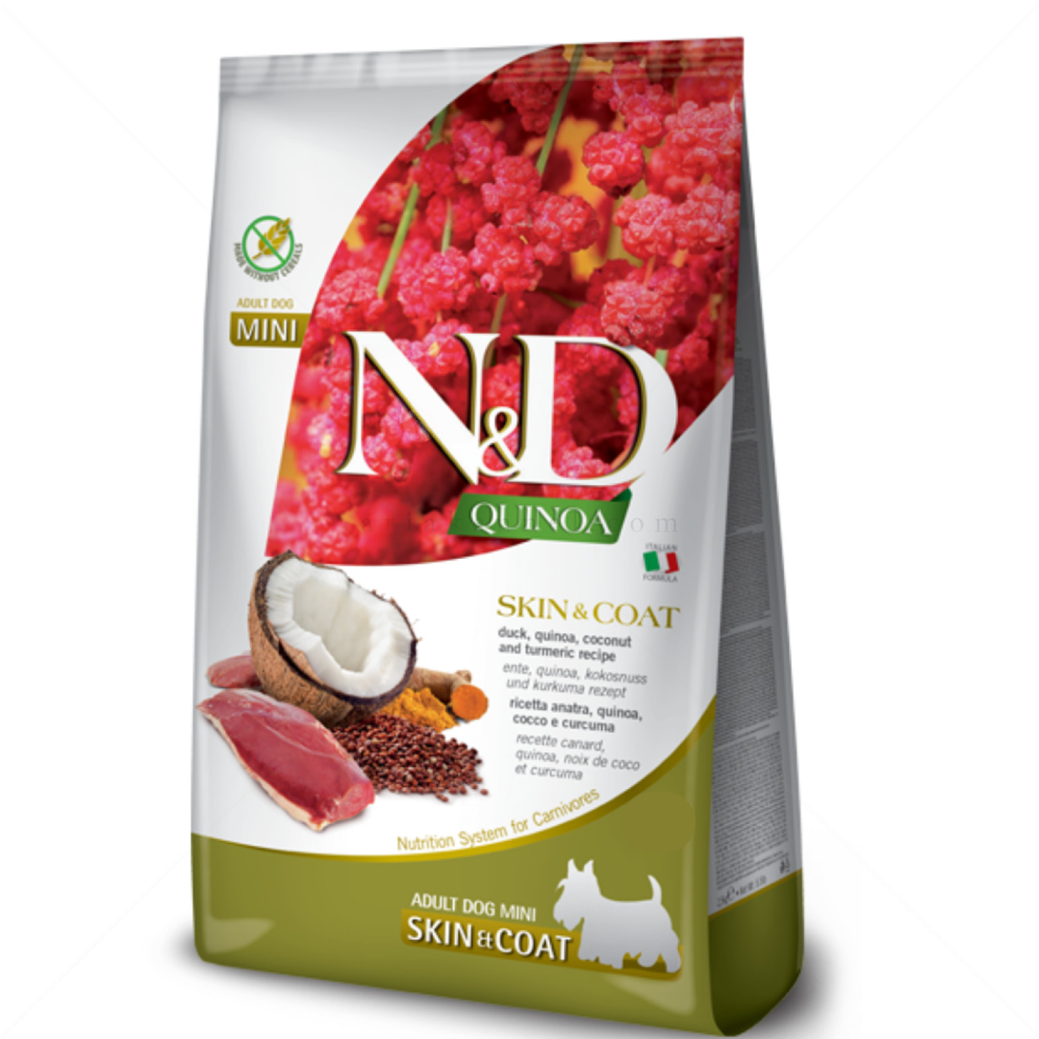 N&D Dog 0.800 кг Quinoa Mini Skin&Coat Duck, coconut and turmeric