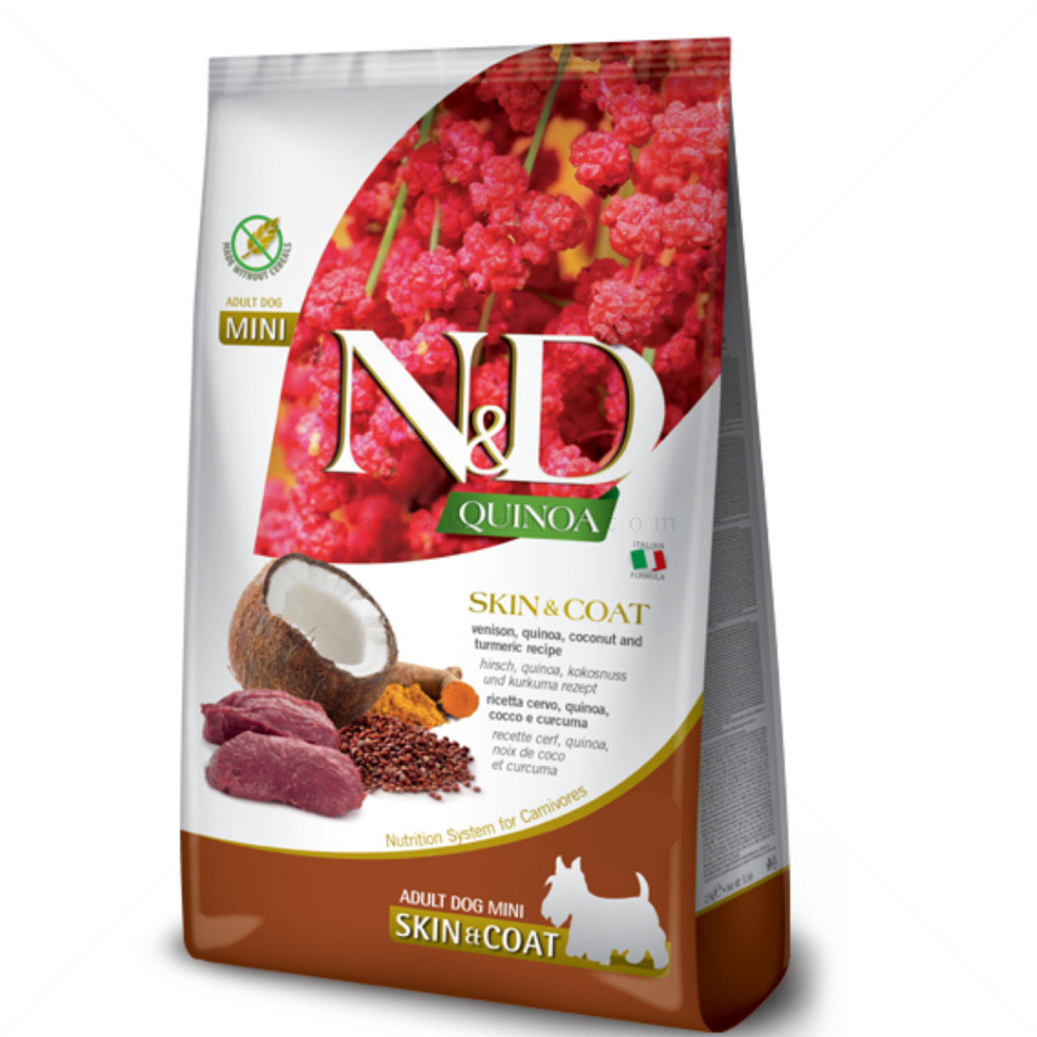 N&D Dog 0.800 кг Quinoa Mini Skin&Coat Venison, coconut and turmeric