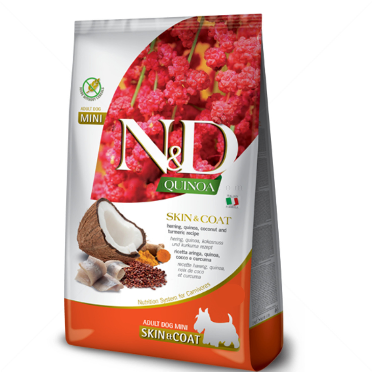 N&D Dog 0.800 кг Quinoa Mini Skin&Coat Herring, coconut and turmeric