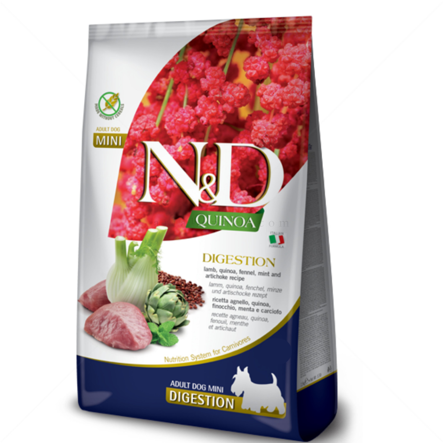 N&D Dog 0.800 кг Quinoa Mini Digestion Lamb, fennel, mint and artichoke
