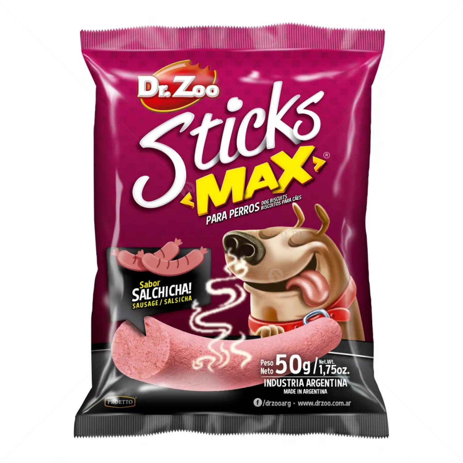 Месни стик бисквити с вкус на наденица DR ZOO Sticks Max