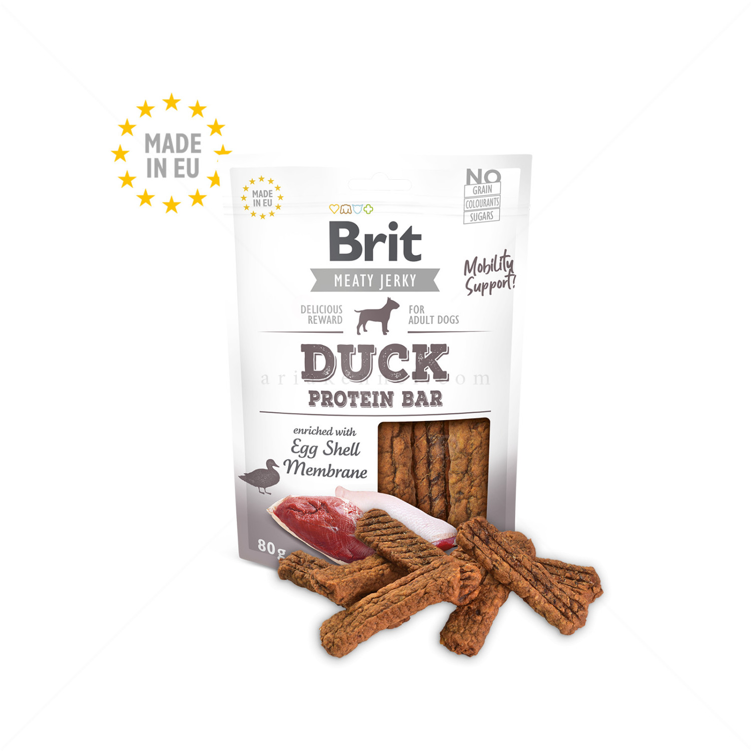 BRIT Jerky Duck Protein Bar 80 гр. - протеинов бар с патешко месо