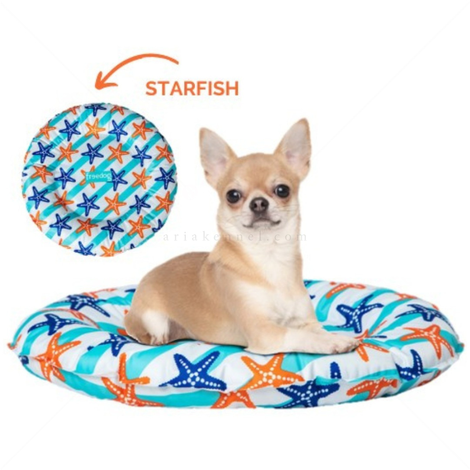 Охлаждаща постелка поничка на морски звезди FREEDOG Donut Refrescante Starfish, 47 см