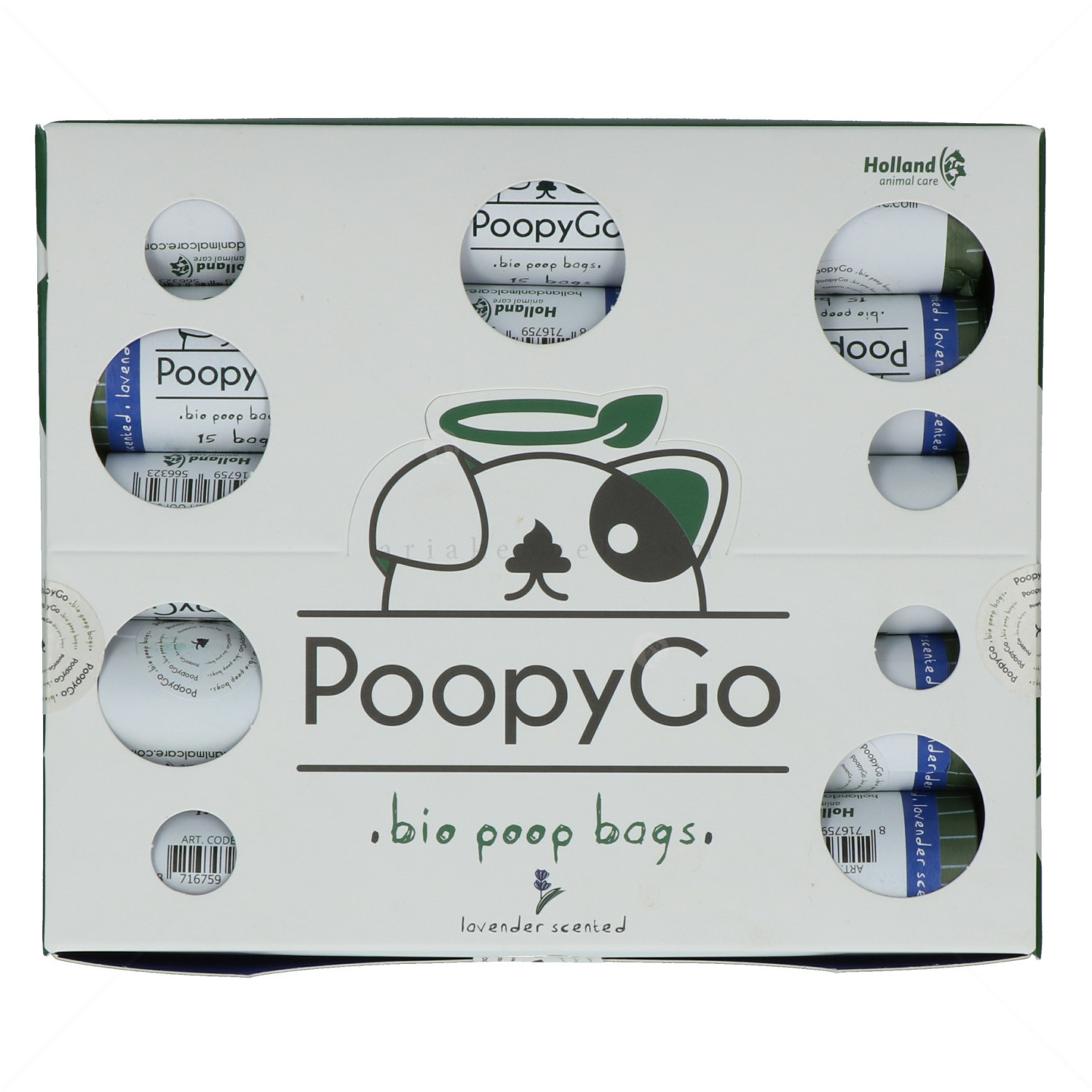 Биоразградими торбички с лавандулов аромат Poopy Go