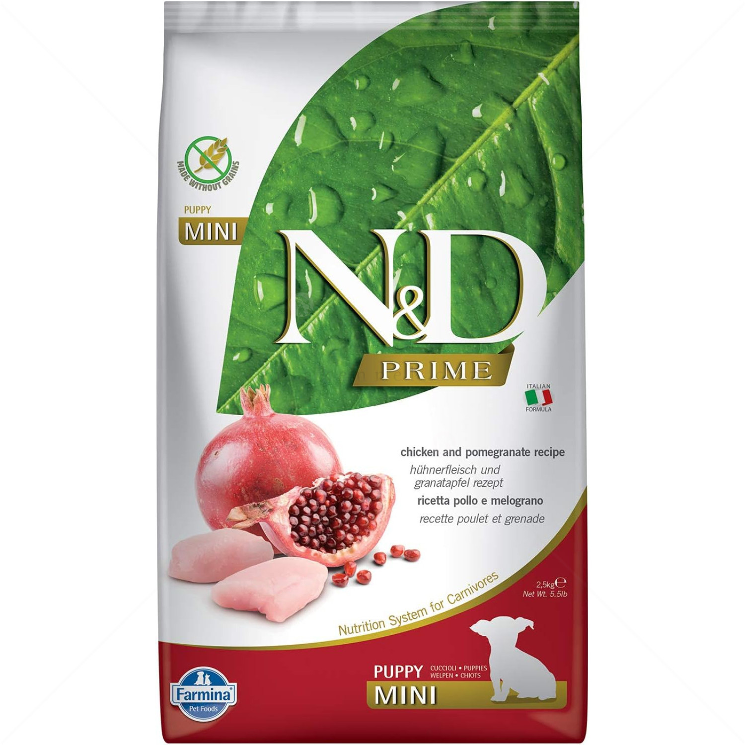 N&D Dog Prime 2.500 кг Puppy Mini Chicken and pomegranate