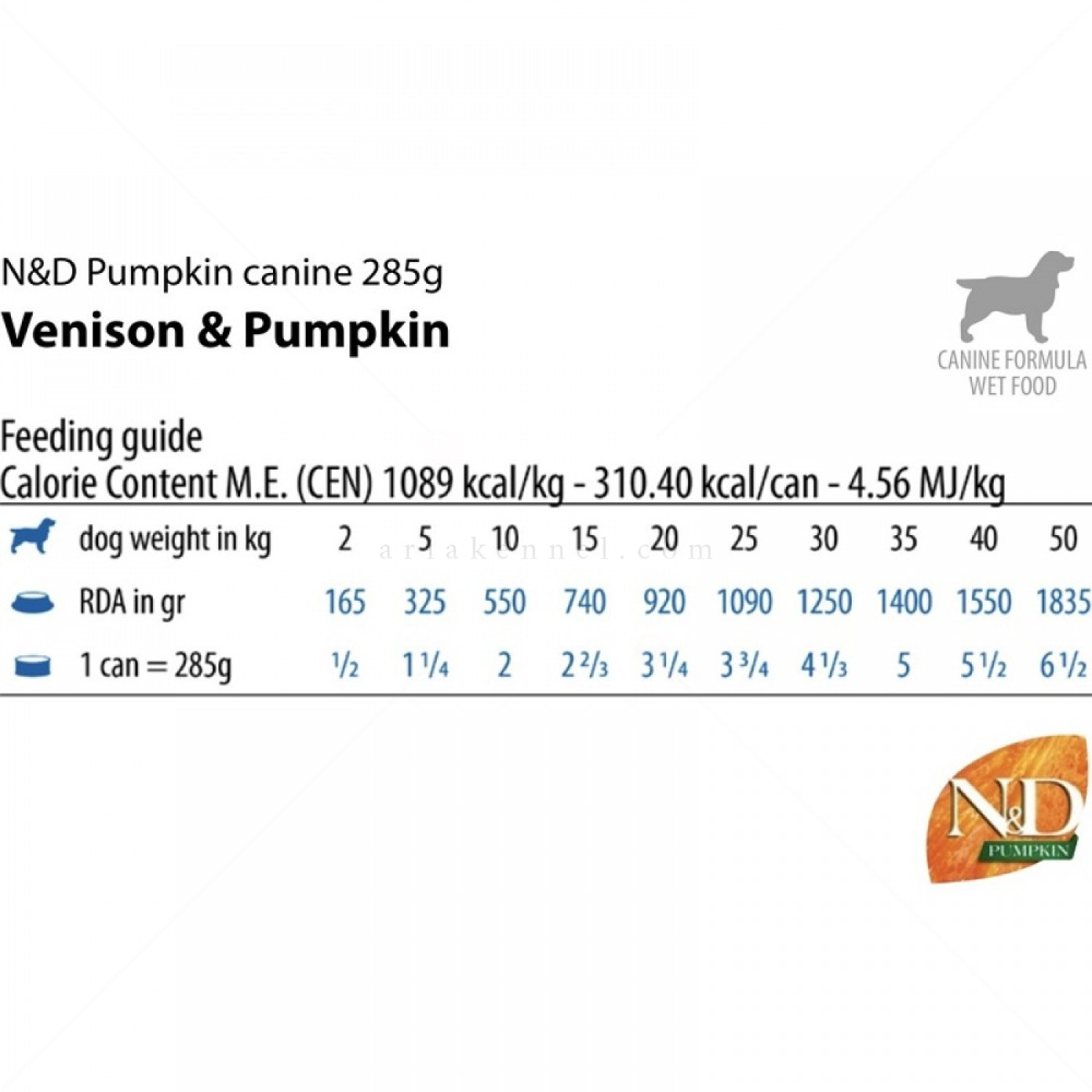 N&D Dog 285 гр Venison and pumpkin