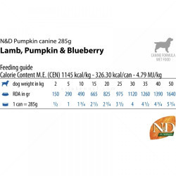 N&D Dog 285 гр Lamb, pumpkin and blueberries