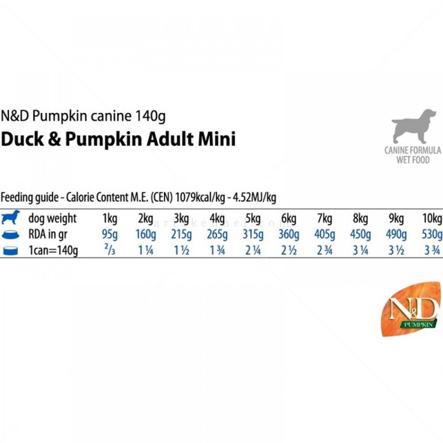 N&D Dog 140 гр Mini - Duck and pumpkin
