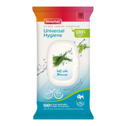 Биоразградими универсални мокри кърпи с алое вера, мицеларна вода и про-витамин B5 BEAPHAR