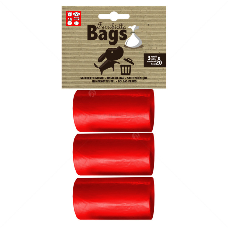 FERRIBIELLA Хигиенни торбички, 3х20 бр., червени