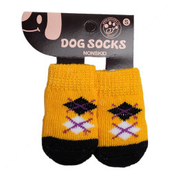 Противоплъзгащи се чорапи за кучета MINA PET, размер S,  4 бр, оранжеви