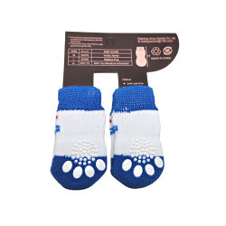 Противоплъзгащи се чорапи за кучета MINA PET, размер M,  4 бр, сини