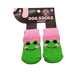 Противоплъзгащи се чорапи за кучета MINA PET, размер M,  4 бр, зелени