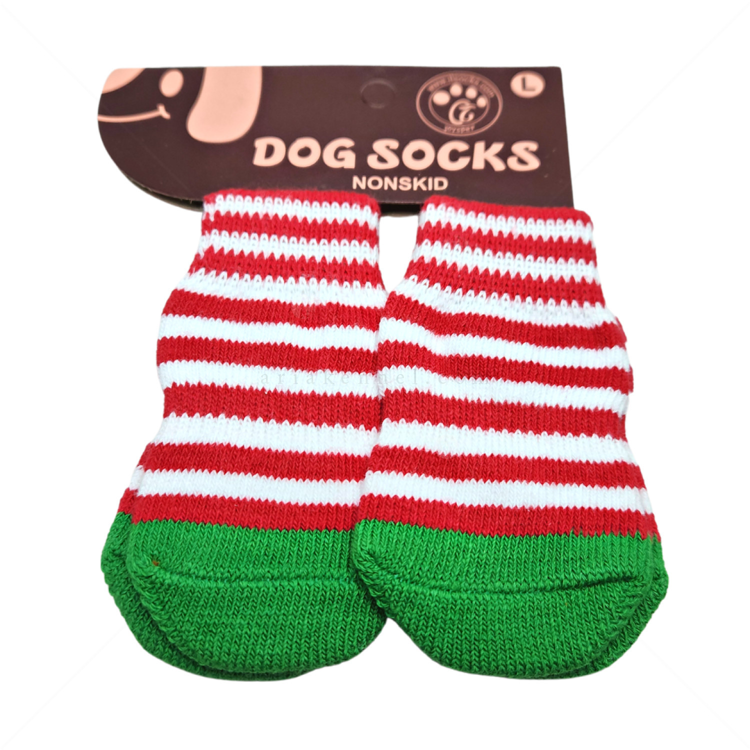 Противоплъзгащи се чорапи за кучета MINA PET, размер L,  4 бр, червени
