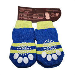 Противоплъзгащи се чорапи за кучета MINA PET, размер L,  4 бр, сини