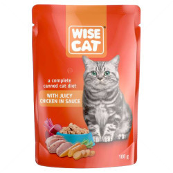 WISE CAT Adult 100 гр с пилешко месо в сос