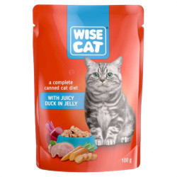 WISE CAT Adult 100 гр с патешко месо в желе