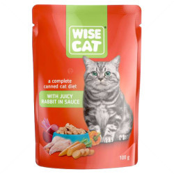WISE CAT Adult 100 гр със заешко месо в сос
