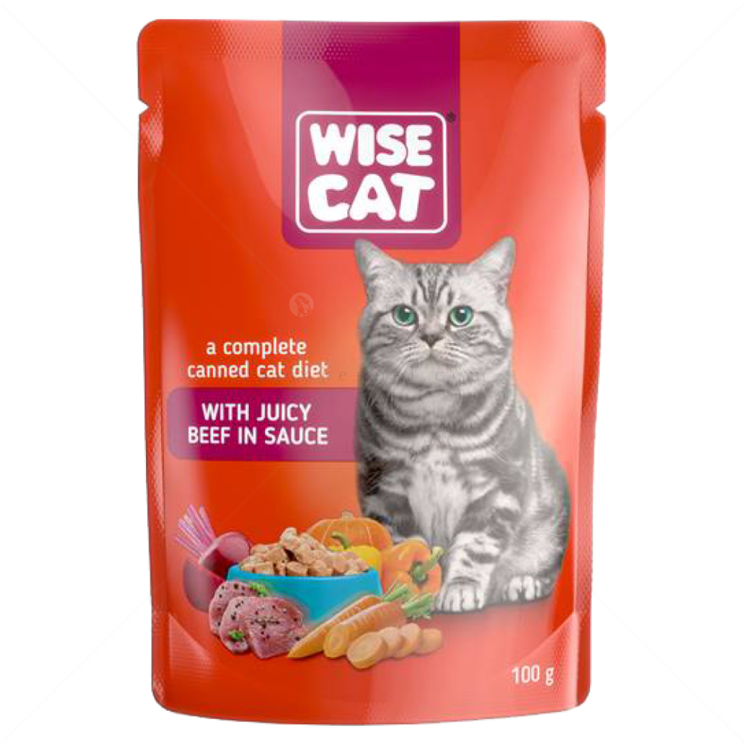 WISE CAT Adult 100 гр с говеждо месо в сос