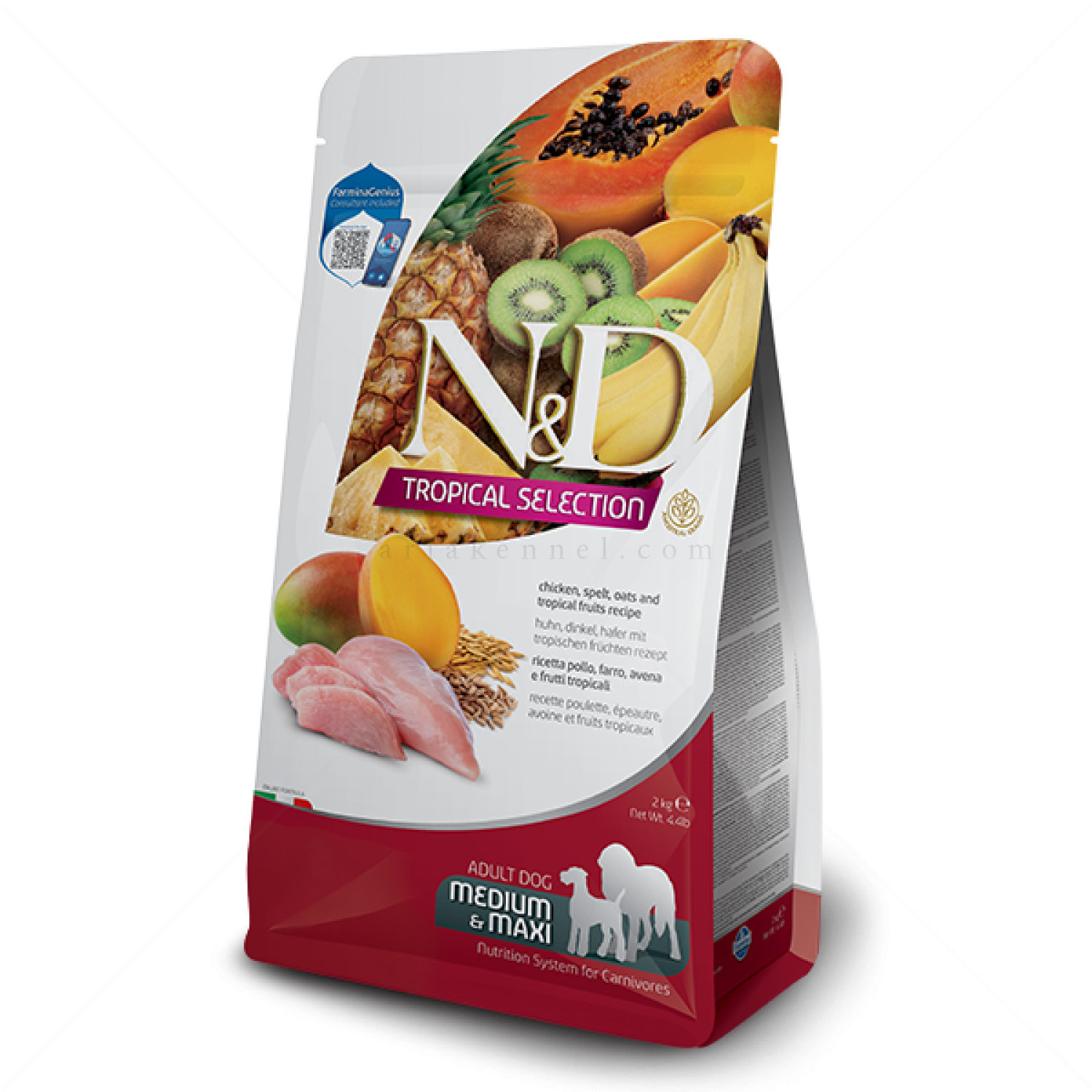 N&D Dog 2 кг Adult Medium&Maxi Chicken Tropical Selection