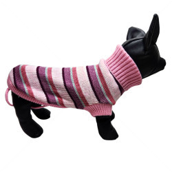 Плетен пуловер поло, размер S, HAPPY PUPPY, модел 110