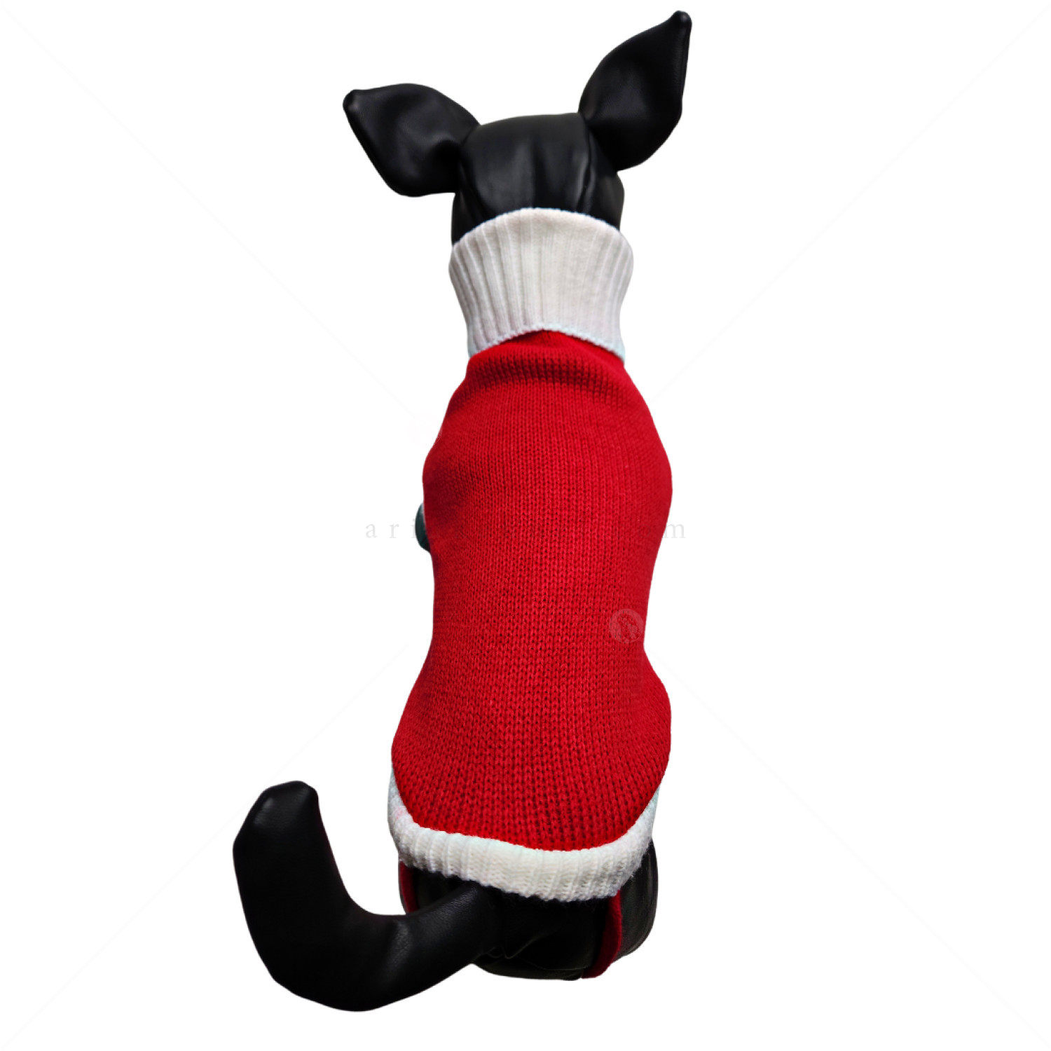 Плетен пуловер поло, HAPPY PUPPY, модел 120, червен