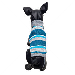 Плетен пуловер поло с дъждобран, размер XXS, HAPPY PUPPY, модел 27