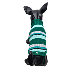 Плетен пуловер поло с дъждобран, размер XS, HAPPY PUPPY, модел 31