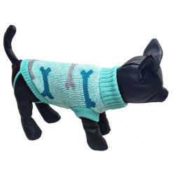 Плетен пуловер поло с дъждобран, размер XXS, HAPPY PUPPY, модел 34