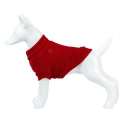 Плетен червен пуловер, FREEDOG Jersey Frapp, 25 см