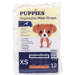 Пелени за мъжки кучета XS, PUPPIES, 22.8-35.5 см