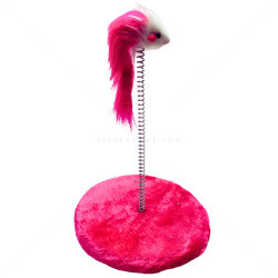 Играчка с мишле на пружина, MINA PET, розова